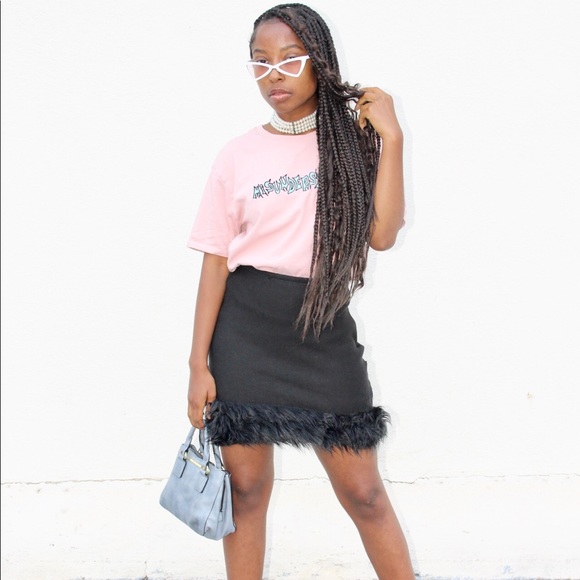 Skirt with Fur Hem - Picture 3 of 5